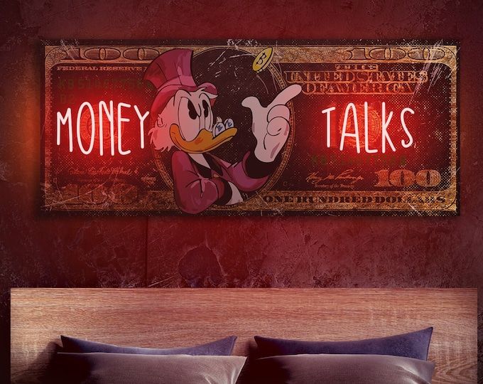 Money Talks LED Neon Sign β Luxury Wall Decor for Room & Office