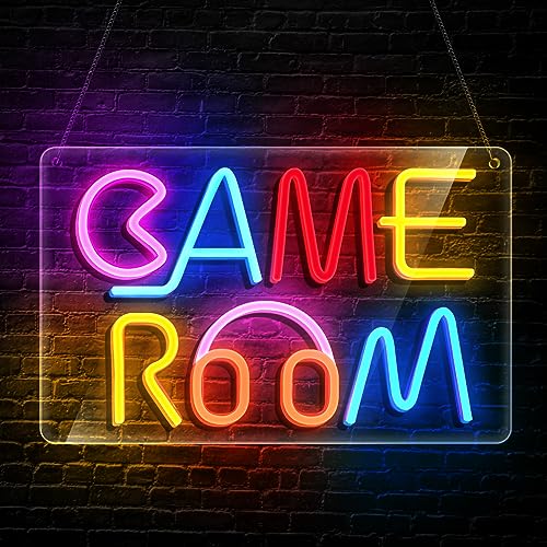 Game Room Neon Sign โ LED Wall Light for Gaming Setup, Room & Studio Decor