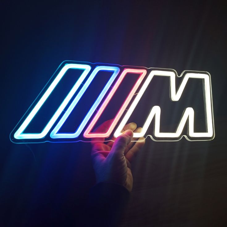 BMW M Logo LED Neon Sign β Premium Car Enthusiast Wall Decor ππ₯