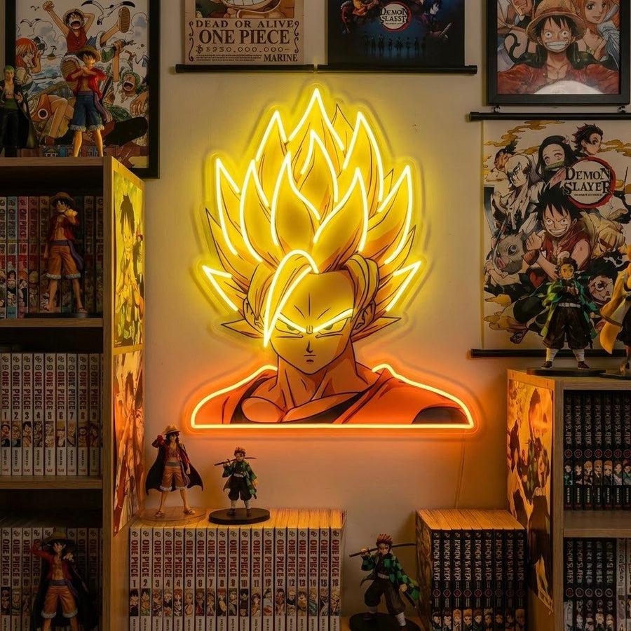 Goku LED Neon Sign β Dragon Ball Anime Wall Decor for Room & Gaming Setup