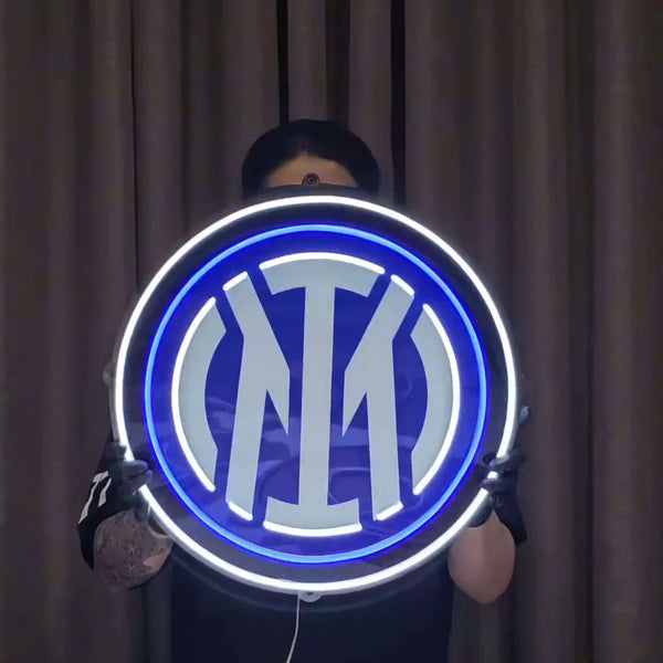 Inter Milan UV Printed Neon Sign - LED Neon Light for Football Fans, Premium Custom Made