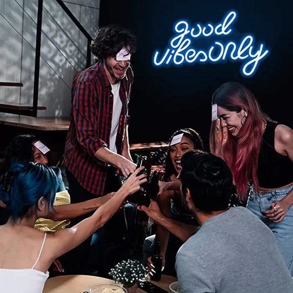 Good Vibes Only Neon Sign โ LED Quote Wall Light for Room, Bedroom & Aesthetic Decor