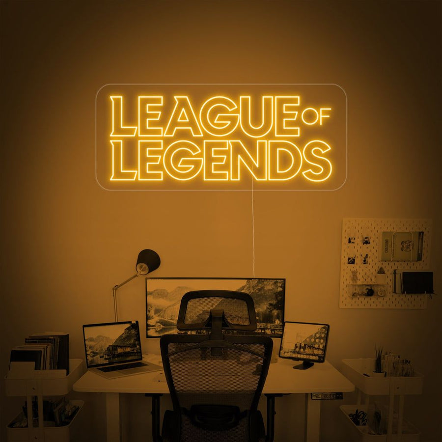 League of Legends Logo LED Neon Sign โ Gaming Setup Wall Decor ๐ฎ๐ฅ