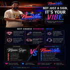 Self Service Table Top Neon Sign
