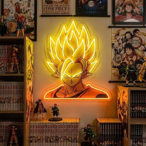 Goku LED Neon Sign – Dragon Ball Anime Wall Decor for Room & Gaming Setup