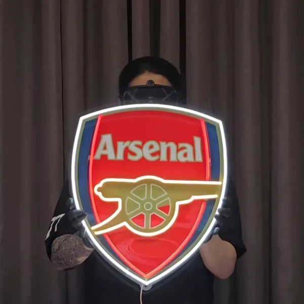 Arsenal UV Printed Neon Sign - LED Neon Light for Football Fans, Premium Custom Made