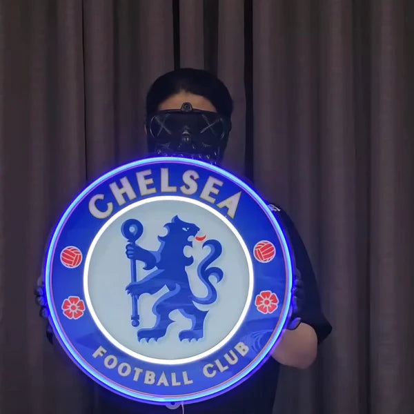 Chelsea UV Printed Neon Sign - LED Neon Light for Football Fans, Premium Custom Made