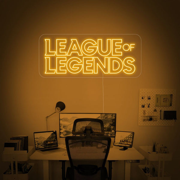 League of Legends Logo LED Neon Sign – Gaming Setup Wall Decor 🎮🔥