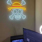 One Piece Anime Neon Sign – Luffy LED Wall Light for Room, Gaming & Café Decor
